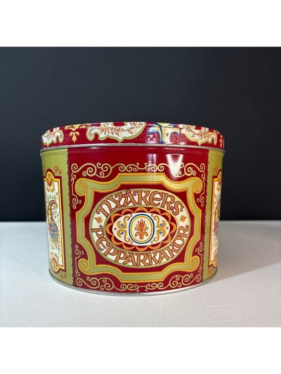 Nyakers Other - Nyakers Pepparkakor Swedish Gingersnap Cookie Tin Decorative Red Empty Tin Only